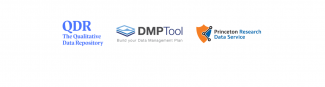 Logos for the Qualitative DMP Competition organizers: QDR, DMPTool, and PRDS